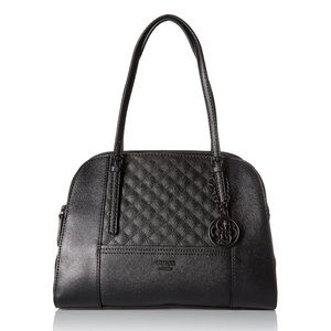 GUESS HUNTLEY CALI SATCHEL BAG IN ALL BLACK